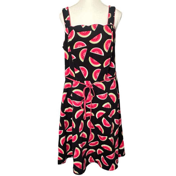 Y2K Watermelon for and flare tank dress fun whimsical print - Picture 1 of 5